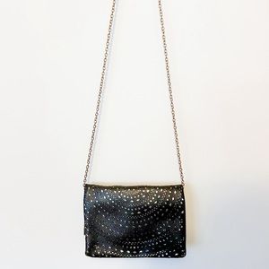 Black & Gold Faux Leather Purse